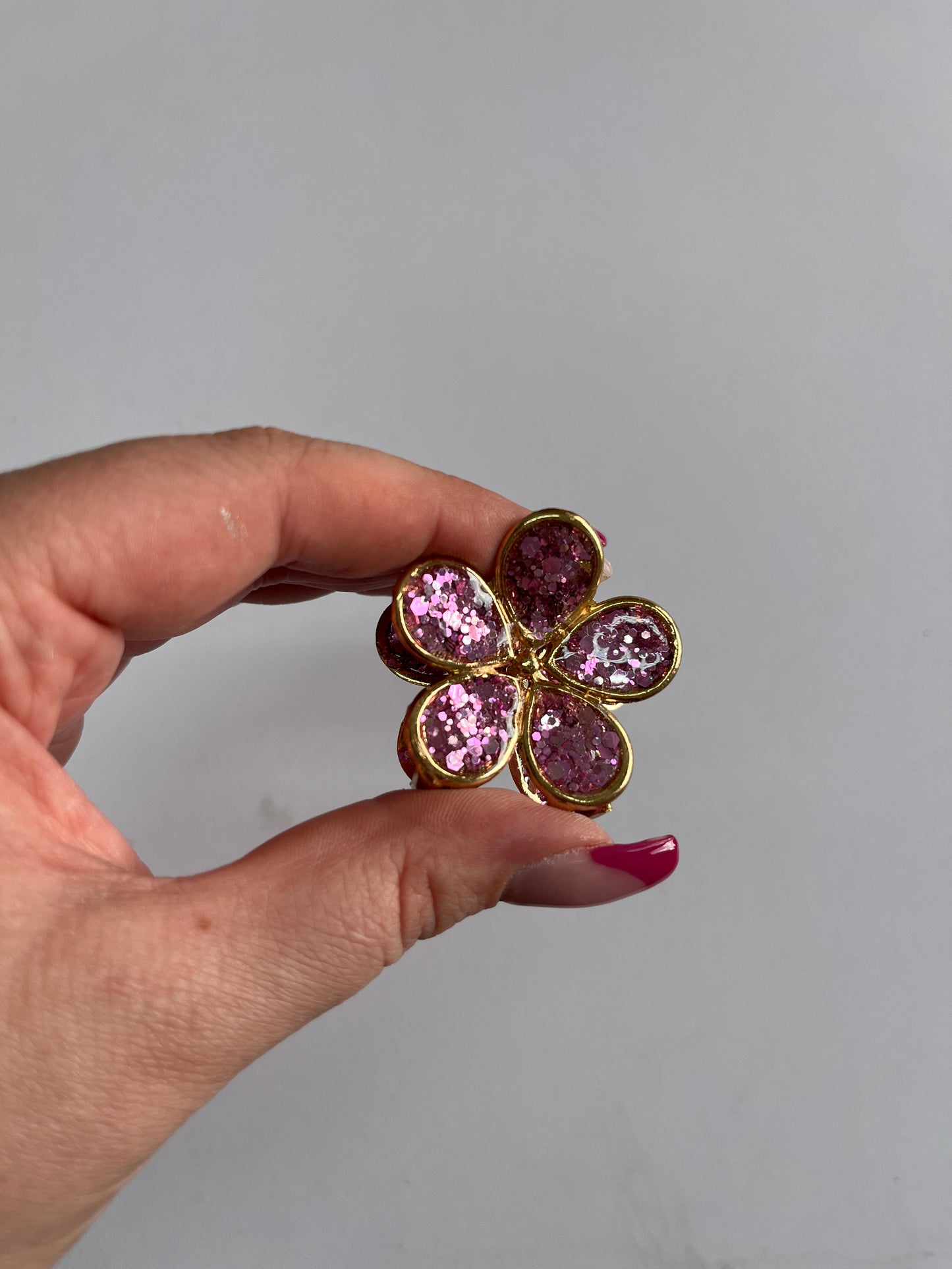 Glitzer Blumenhaarspangen