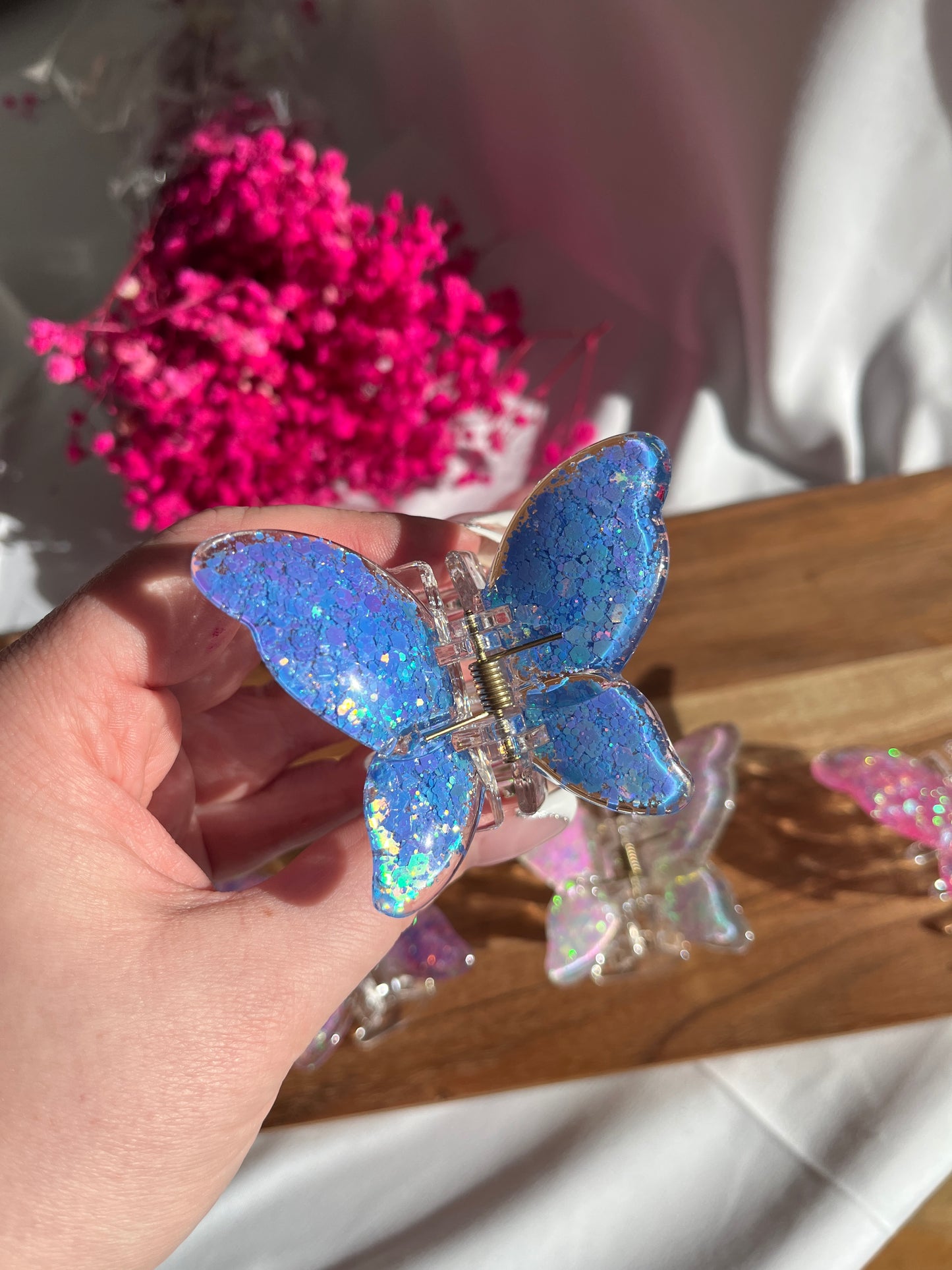 Große Glitzer Schmetterlinge L