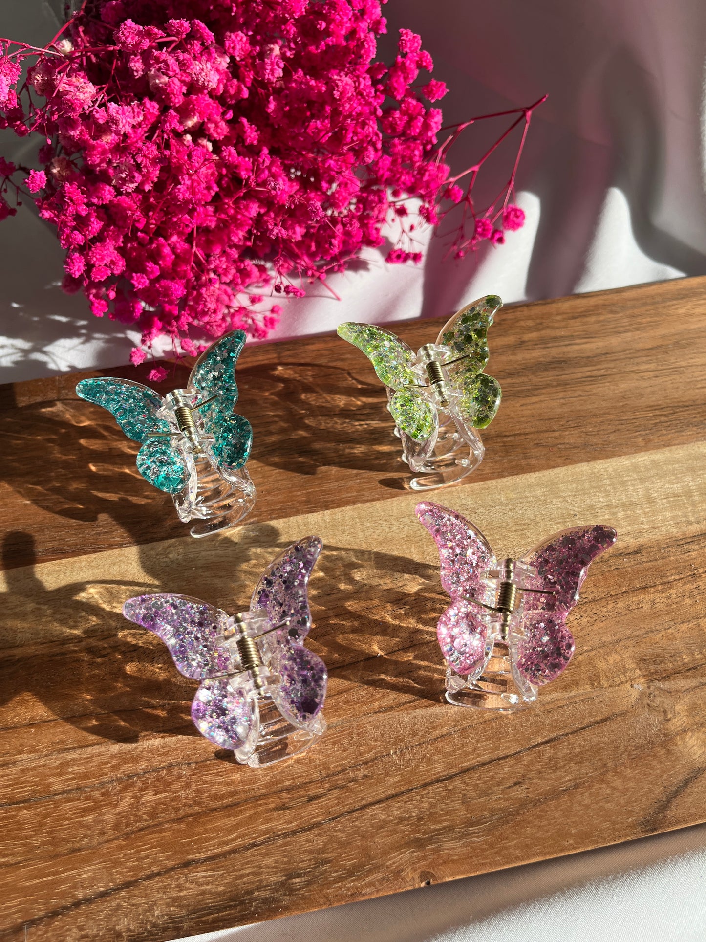 Glitzer Schmetterlinge M
