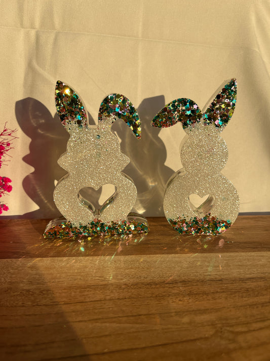 Osterhase mit Glitzer