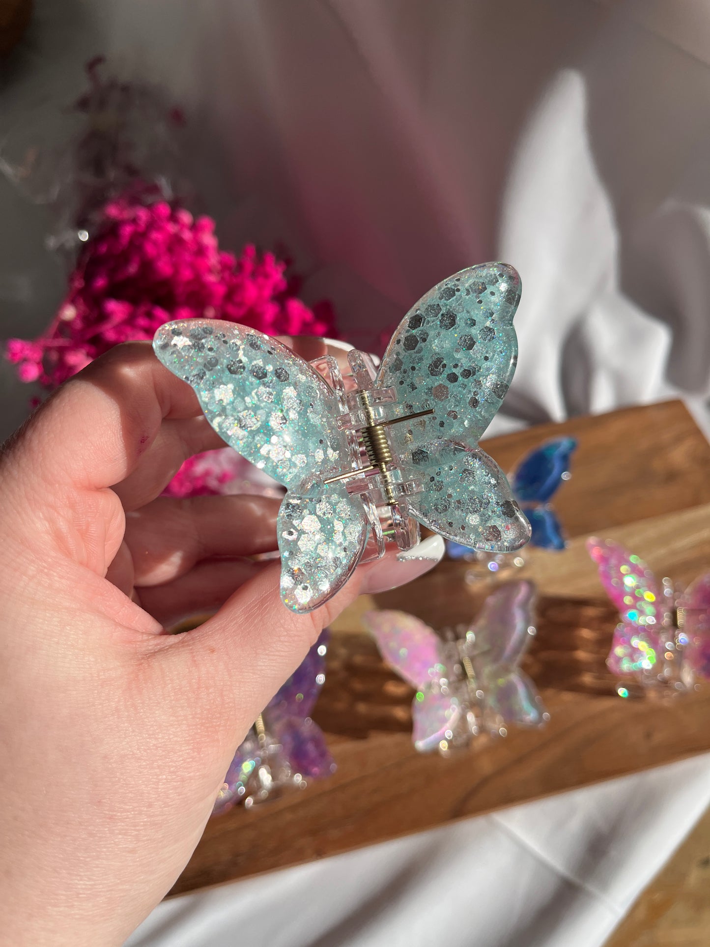 Große Glitzer Schmetterlinge L