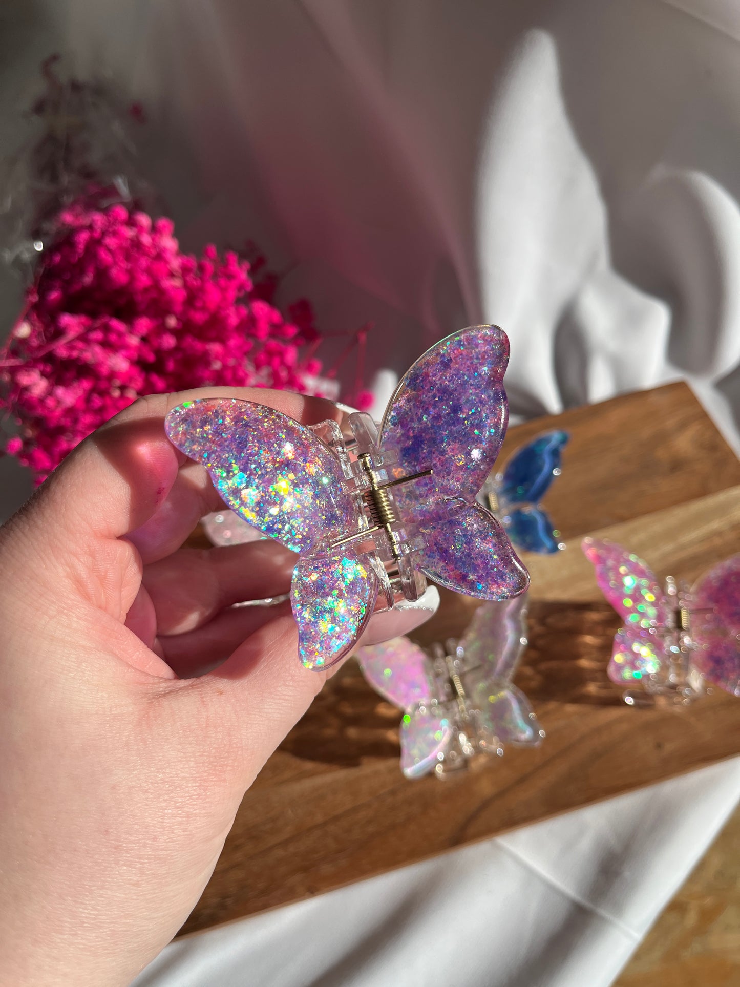 Große Glitzer Schmetterlinge L