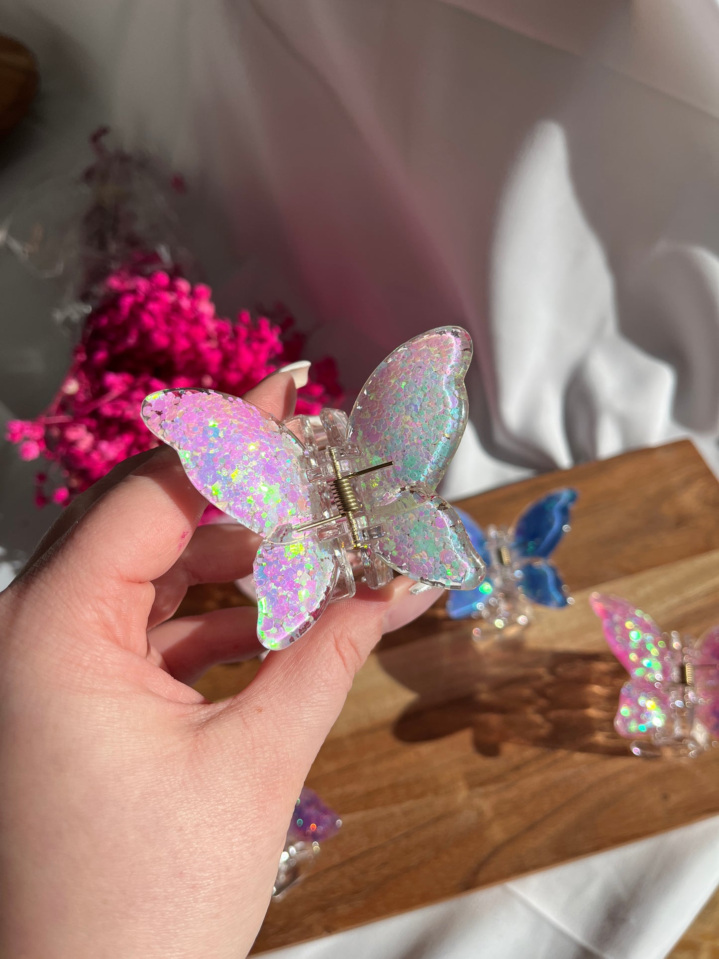 Große Glitzer Schmetterlinge L
