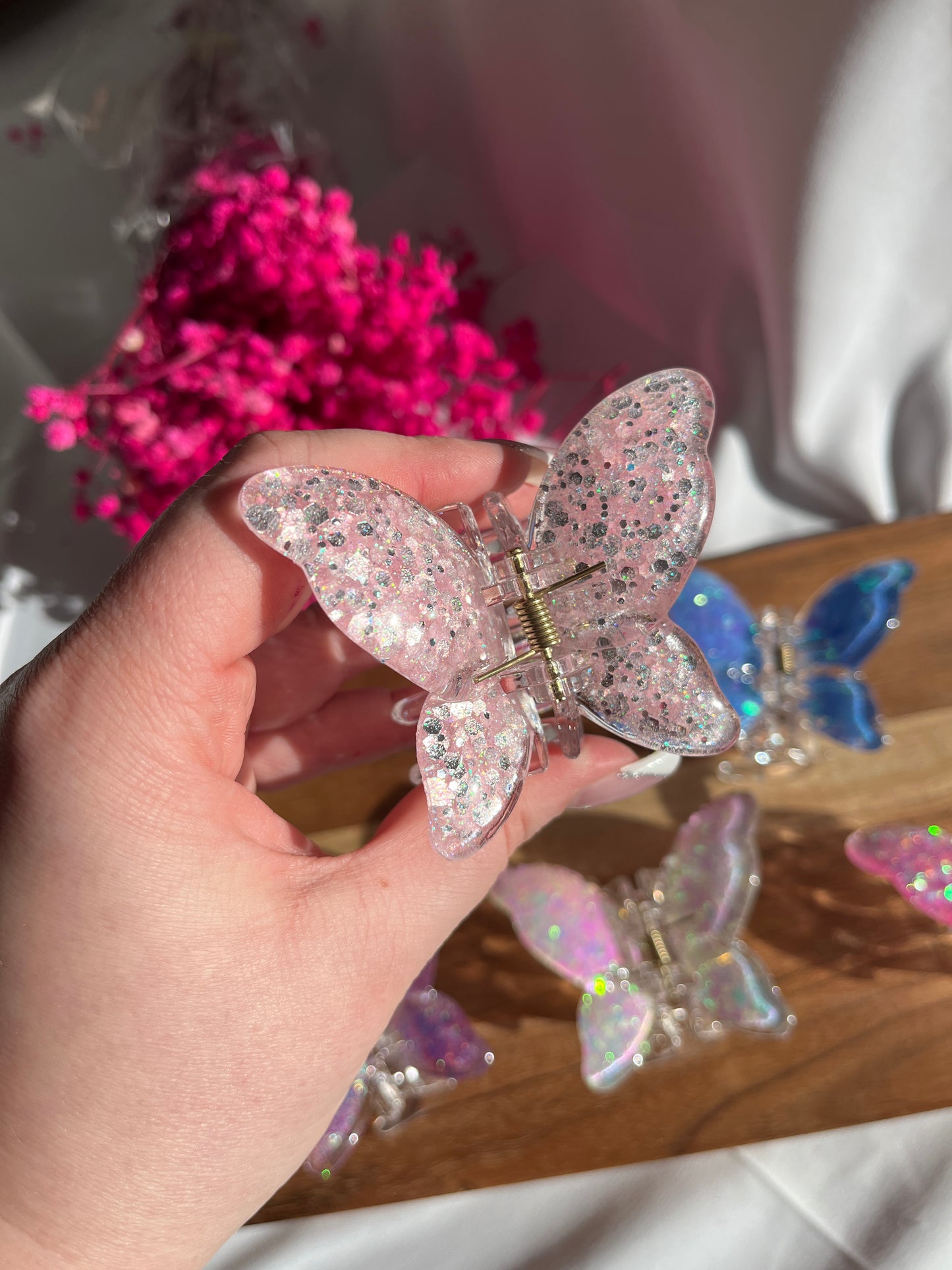 Große Glitzer Schmetterlinge L