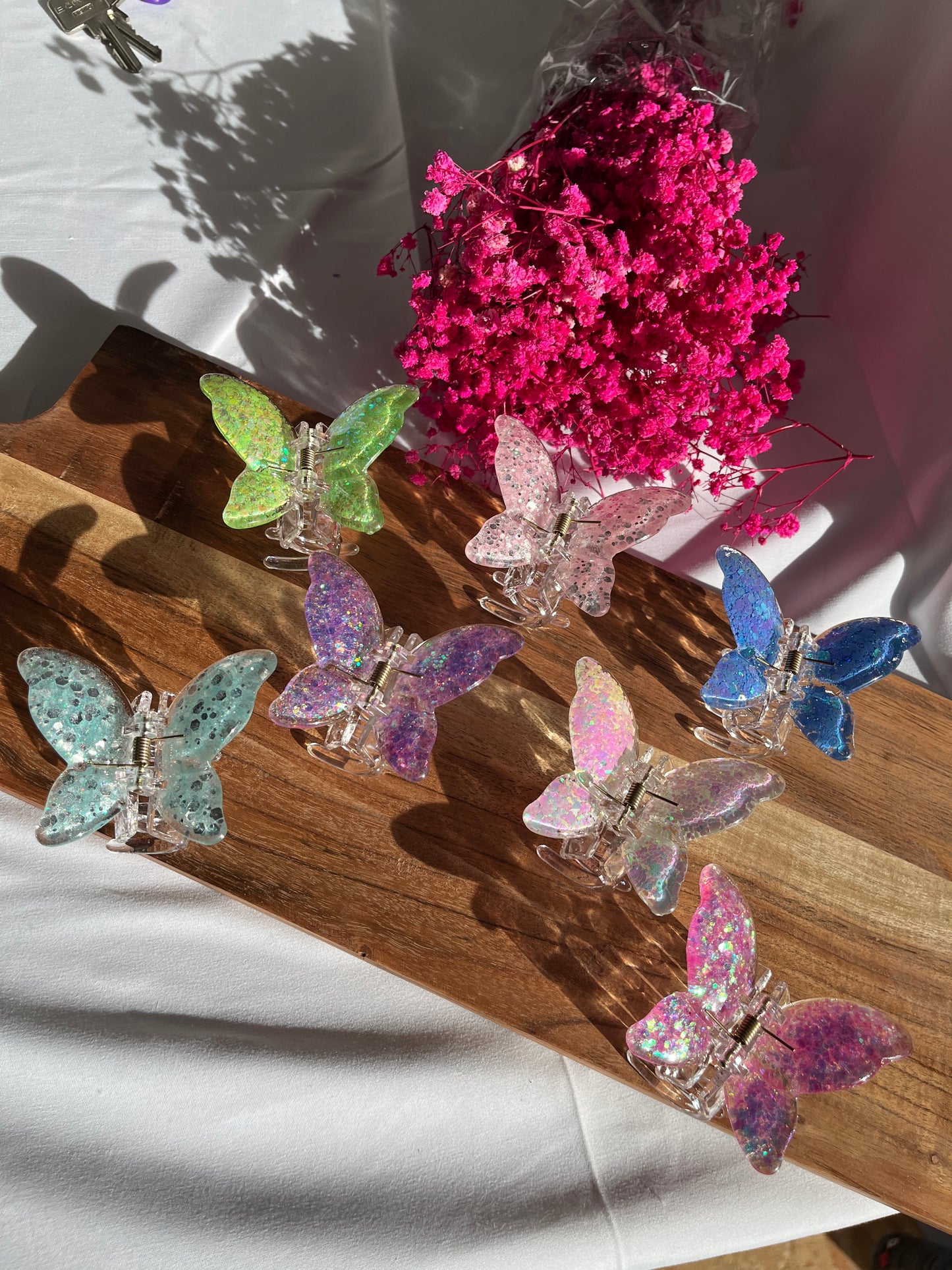 Große Glitzer Schmetterlinge L