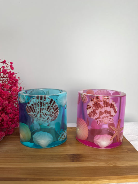 Ocean Art Becher hellblau & pink