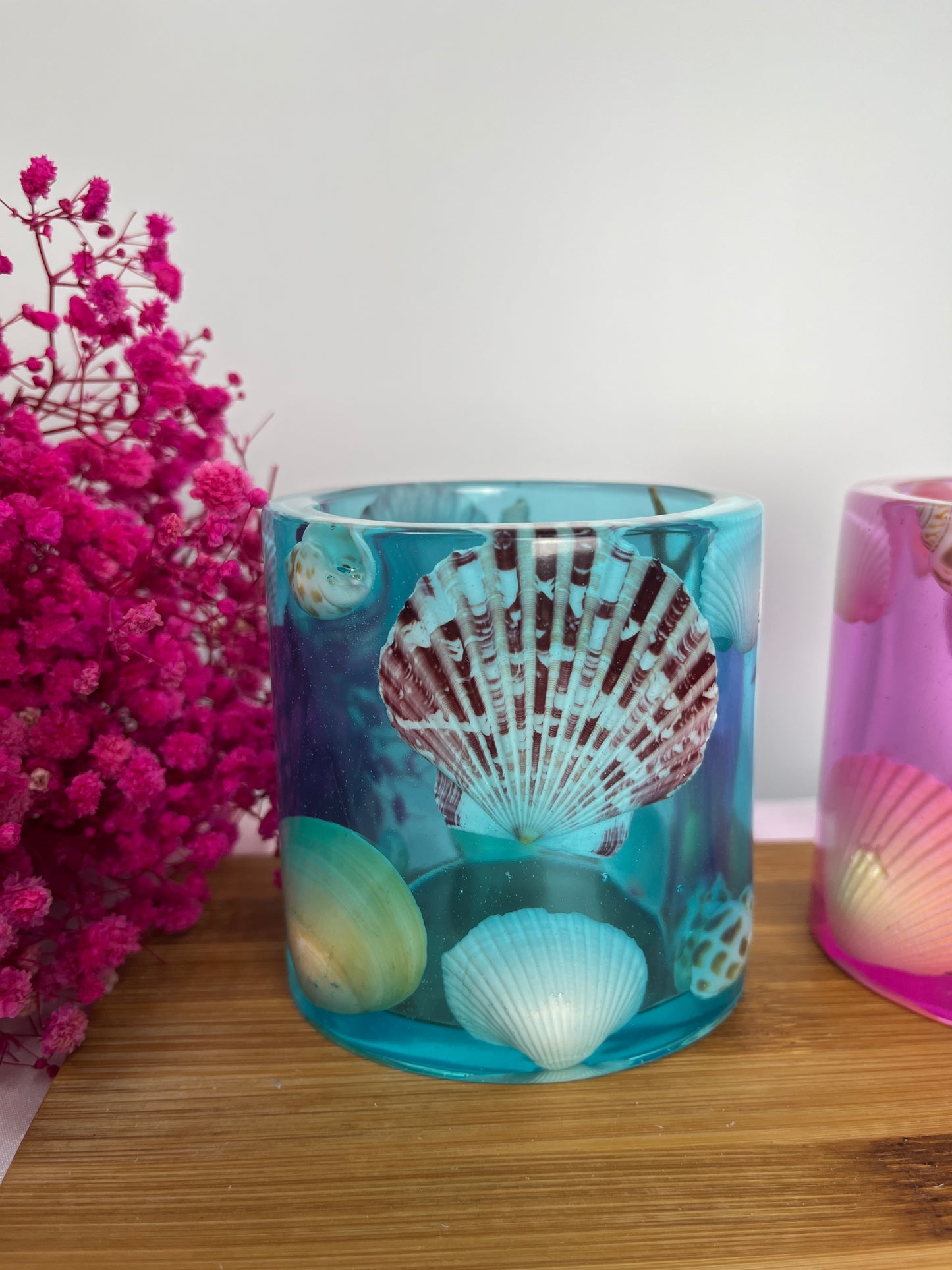 Ocean Art Becher hellblau & pink
