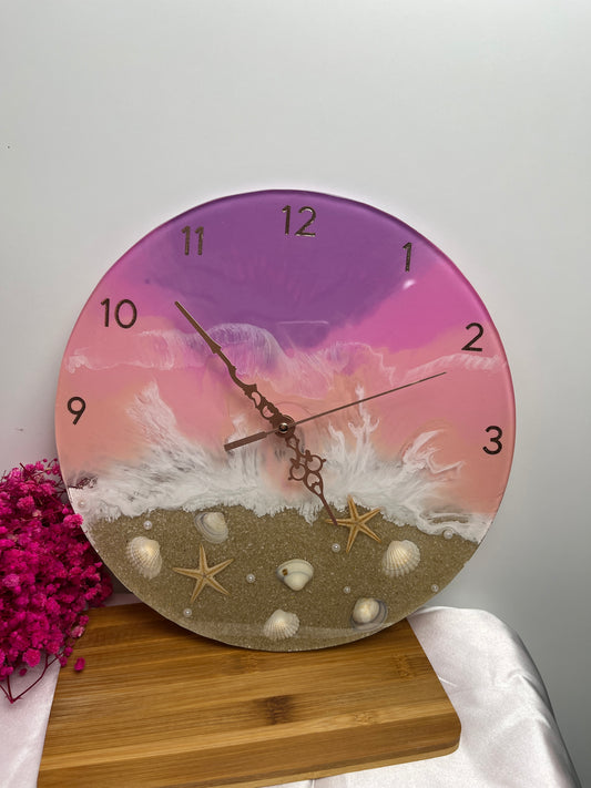 Ocean Art Uhr Sunset