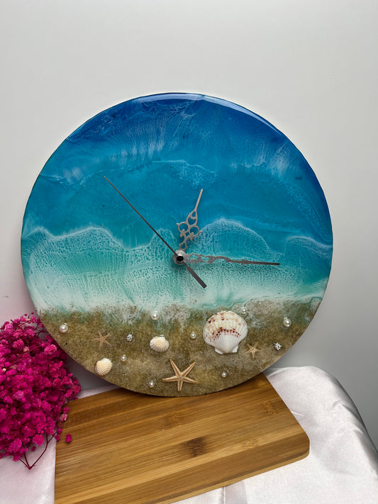 Ocean Art Uhr hellblau
