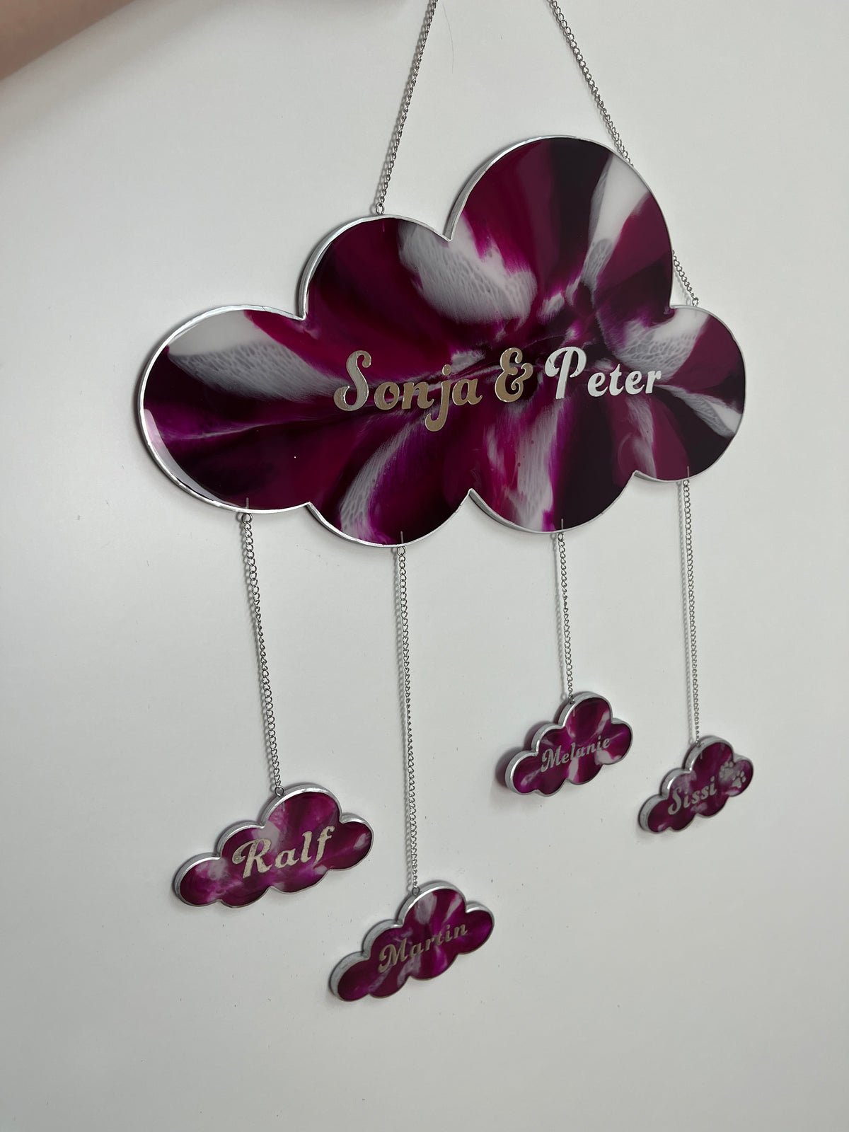 Familienwolke/Wolken-Mobile mit mehreren kl. Wolken als Option